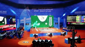 2018 IWF Weightlifting World Championships held in Ashgabat, Turkmenistan. An athlete from South Korea