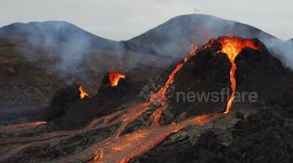 Onlookers are flocking to see the volcanic eruption in Iceland