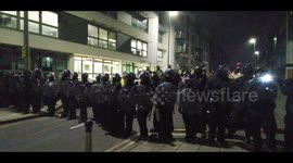 Stand off in Bristol after riot police move in on protesters
