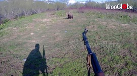 Russian photographer has terrifying close encounter with bear