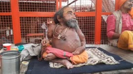 Meet the world's smallest Naga monk, whose height is 18 inches and weight only 18 kg.