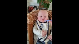 baby gets vegetables for the first time. And he like it.