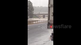 Alabama tornado nearly drowns cars
