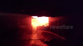 Fire breaks out at grocery store in central India