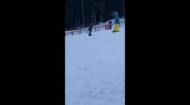 5 year old snowboarding
