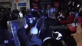 Riot police attempt to push back protesters during latest 'Kill the Bill' protest in Bristol