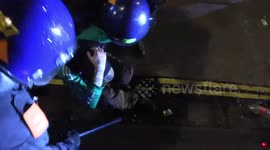 Police office strikes man with baton at Bristol 'Kill the Bill' protest