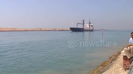 Empty Container Vessel entering Suez Canal