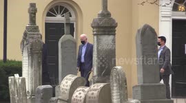 Biden leaves church in Delaware, does not respond to question on working with Republicans on gun reform