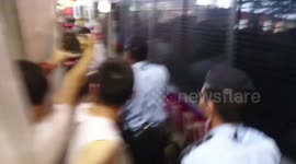 Hong Kong Police Pepper Spraying Protesters