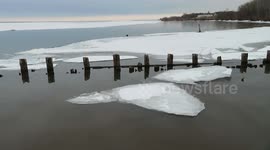 Cool sounds of ice cracking on Lake Superior