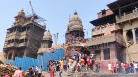 Aftermath of the riot of sound and colour that is Varanassi's Masan Holi festival