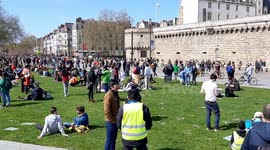 3000 people protest the inaction from the government to tackle climate change in Nantes, France