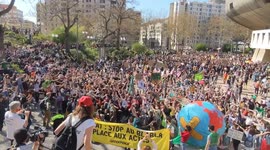 Climate march in Lyon, France