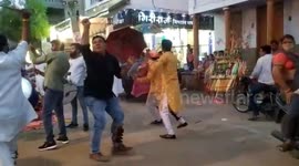 Rajasthani Ghoomar Umbrella Dance On Holi In Rajasthan, India