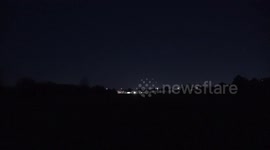 Stunning 'worm moon' rises over London