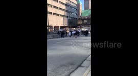 Protesters outside courthouse in Minneapolis