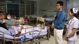 Schoolgirl, 12, has 2-foot-long ovarian tumour removed in Thailand