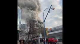 Masonic Temple ablaze in North Vancouver’s Lonsdale
