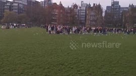 UK: Police Disperse Crowds Of Youths In Edinburgh Park