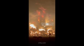 Kebakaran Pertamina Indramayu Indonesia