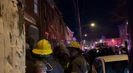 Philadelphia firefighters in action in Point Breeze