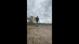 'Two Axes, One Target | Man gets Two Axes to Hit the Same Bull's Eye'