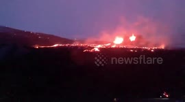 Crowds flock to view volcanic eruption in Geldingadalir near Reykjavik, Iceland