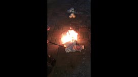 Chinese people burn offerings for ancestors during Qingming Festival