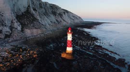 UHD drone footage of Beachy Head, the famed beauty spot in East Sussex on England's south coast