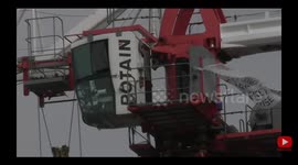 Fireworks Shot by protester from the top of crane in Canning Town