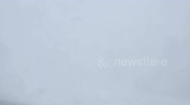 Complete white outs with zero visibility as winter storm rocks the Canadian prairies with gusts of 120 on per hour.