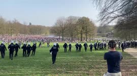 Belgian police move in to break up huge illegal prank party in Brussels