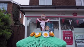 Good Friday / Easter themed postbox topper in Minster on Sea, Kent