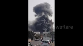 Impressive explosion at a building under construction in Villeurbanne, France