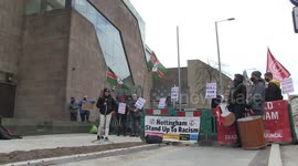 'Kill the Bill' protesters block police station entrance in Nottingham