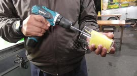 Weirdough! Roadside cook mixes stamina-generating 'egg tea' with electric drill