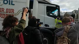 Bizarre moment McDonald's truck attempts to drive through a Parliament Square full of 'Kill the Bill' protesters