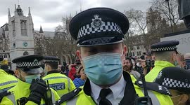 Police make arrests at Parliament Square during 'Kill the bill' protest