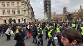 Police disperse 'Kill the Bill' protesters from Parliament Square