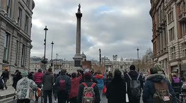 Kill the bill protesters march to Trafalgar Square and occupy