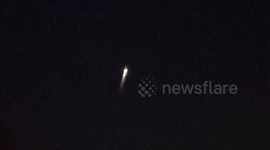 Lights over Portland OR ( believed to be Falcon 9 rocket debris) on March 25