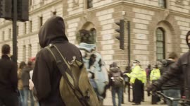 Police Protect McDonald's Truck at 'Kill The Bill' Protest in Parliament Square