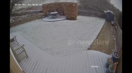 Watch as snow returns to the UK after record breaking March warmth