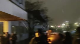 Protest on election day in Sofia, Bulgaria