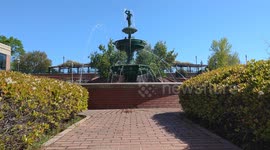 Historic Waterfall Statue Augusta Marriot Suites iRiverwalk Augusta