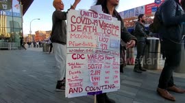Medical freedom activists gather in Brooklyn to protest COVID-19 vaccine passport