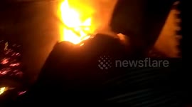 Mysterious fire guts residence, claims lives of livestock in central India