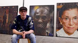 Meet the artist who creates stunning works by injecting paint into bubble wrap using up to 4,000 syringes at a time