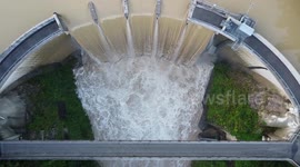 Unwetter in Kärnten mit Hochwasser wo zugleich der Staudamm geöffnet wurde der sonst leer ist!